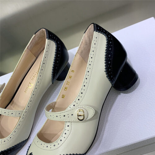 High Quality Luxury Dior Cd Letter Logo Chunky Heel Shoes – Style 85702 product detail