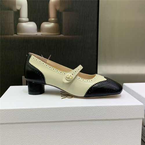 High Quality Luxury Dior Cd Letter Logo Chunky Heel Shoes – Style 85702 product detail