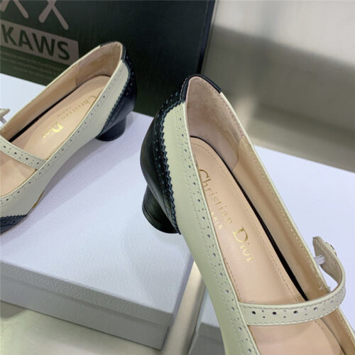 High Quality Luxury Dior Cd Letter Logo Chunky Heel Shoes – Style 85702 product detail