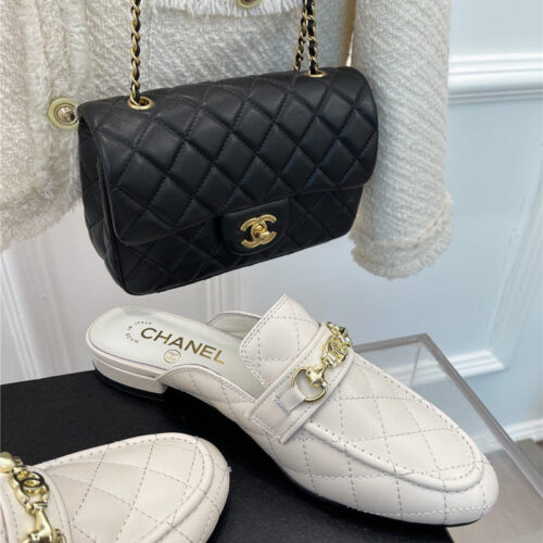 High Quality Luxury Chanel Rhombic Horsebit Loafer Slippers – Style 05414 product detail