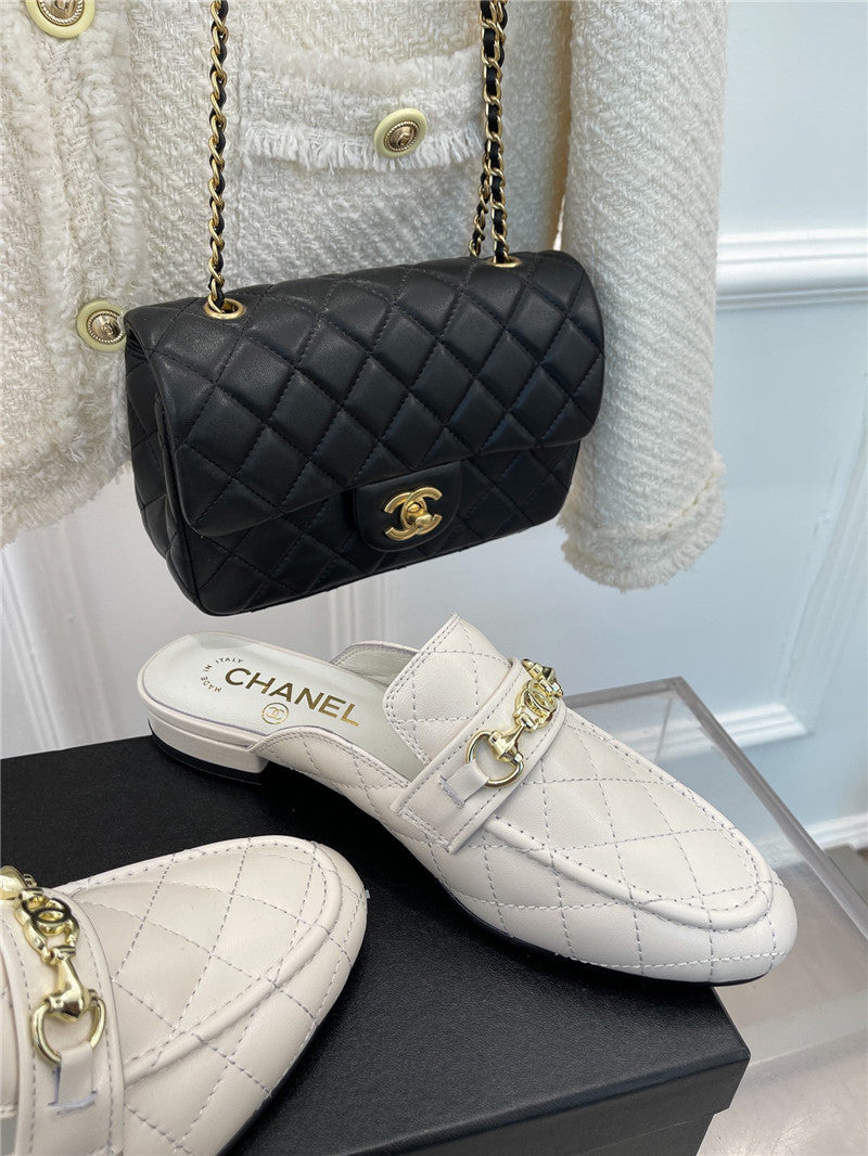 High Quality Luxury Chanel Rhombic Horsebit Loafer Slippers – Style 05414 product detail