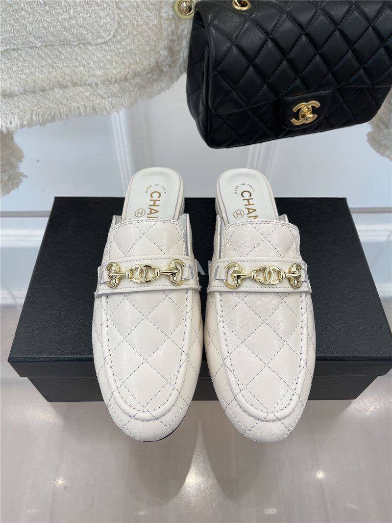 High Quality Luxury Chanel Rhombic Horsebit Loafer Slippers – Style 05414 product detail