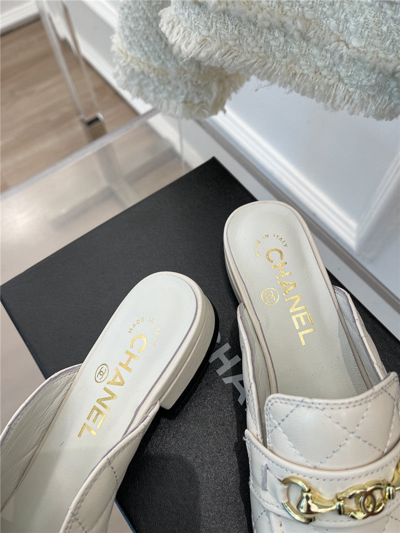 High Quality Luxury Chanel Rhombic Horsebit Loafer Slippers – Style 05414 product detail