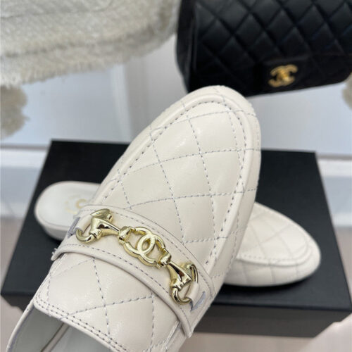 High Quality Luxury Chanel Rhombic Horsebit Loafer Slippers – Style 05414 product detail