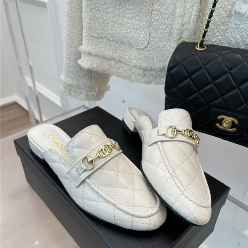 High Quality Luxury Chanel Rhombic Horsebit Loafer Slippers – Style 05414 alternate view