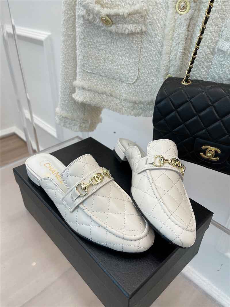 High Quality Luxury Chanel Rhombic Horsebit Loafer Slippers – Style 05414 product detail