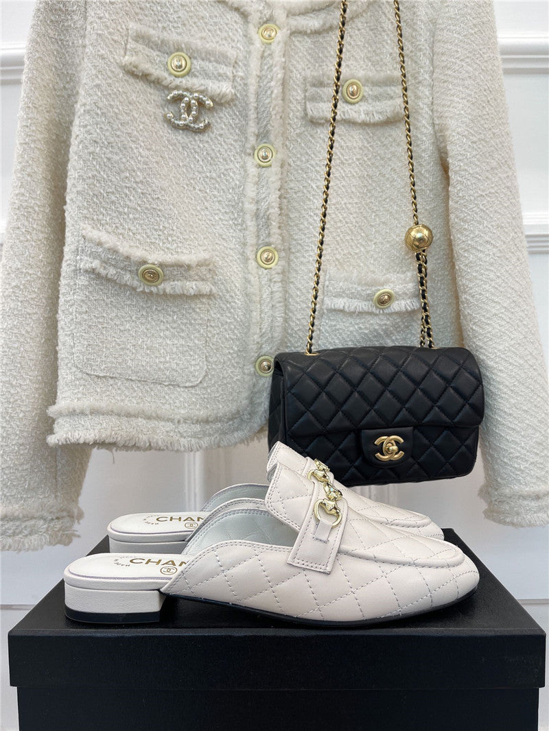 High Quality Luxury Chanel Rhombic Horsebit Loafer Slippers – Style 05414 product detail