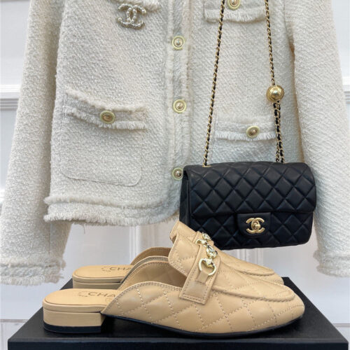 High Quality Luxury Chanel Rhombic Horsebit Loafer Slippers – Style 08806 product detail