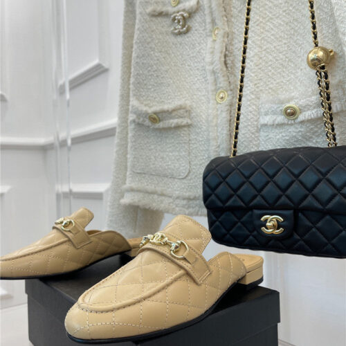 High Quality Luxury Chanel Rhombic Horsebit Loafer Slippers – Style 08806 product detail