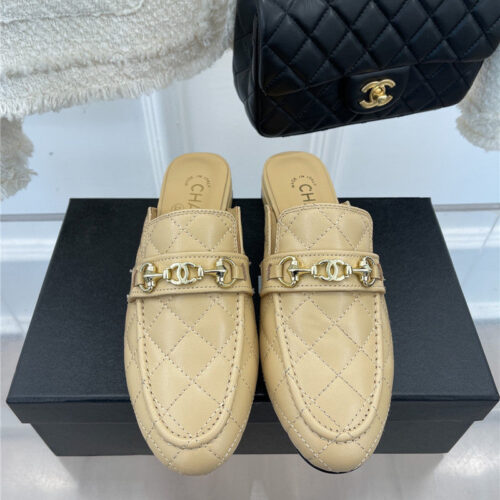 High Quality Luxury Chanel Rhombic Horsebit Loafer Slippers – Style 08806 alternate view