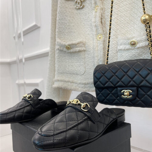 High Quality Luxury Chanel Rhombic Horsebit Loafer Slippers product detail