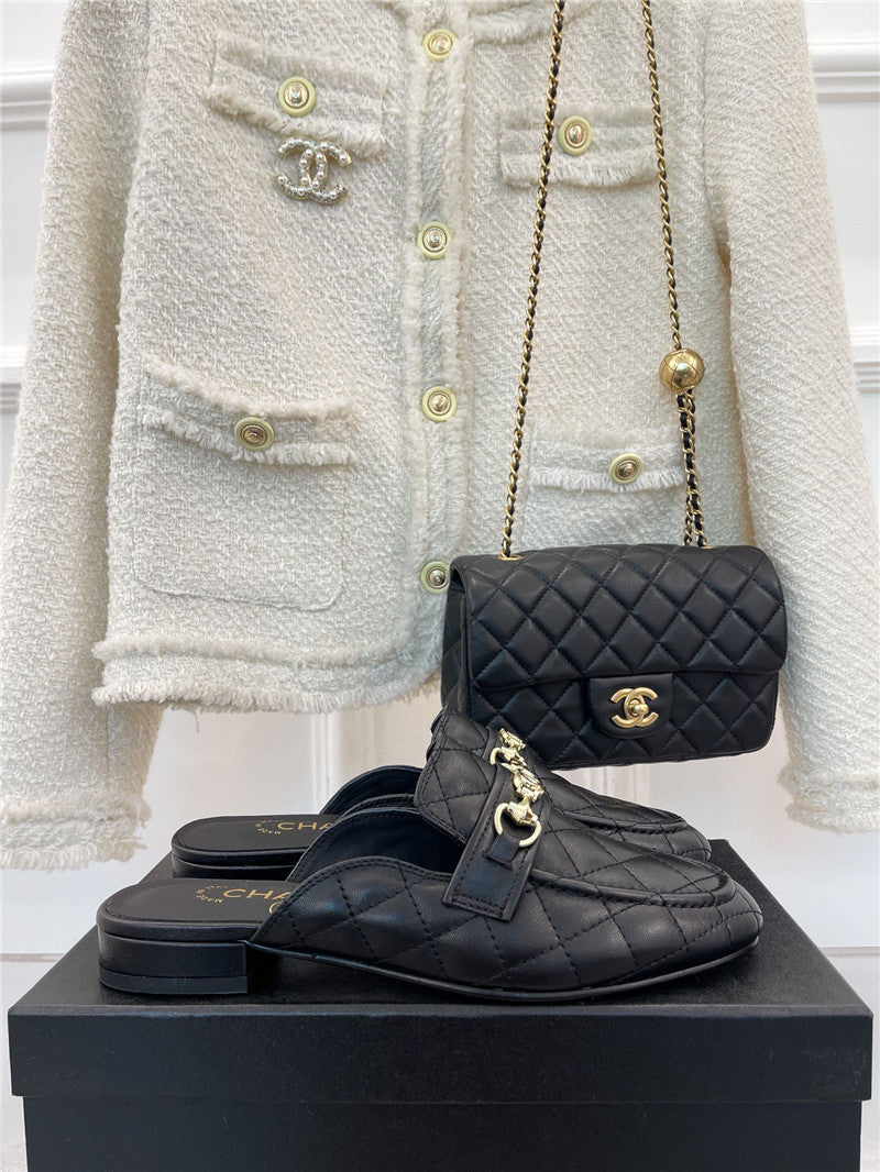 High Quality Luxury Chanel Rhombic Horsebit Loafer Slippers product detail