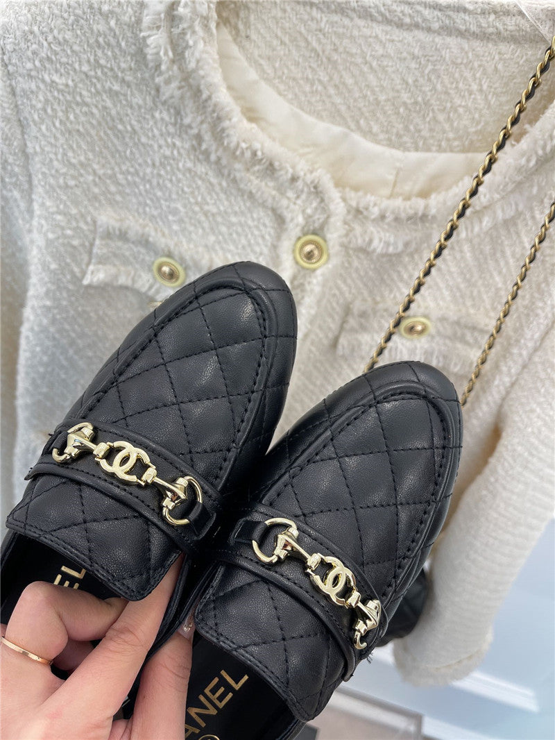 High Quality Luxury Chanel Rhombic Horsebit Loafer Slippers product detail