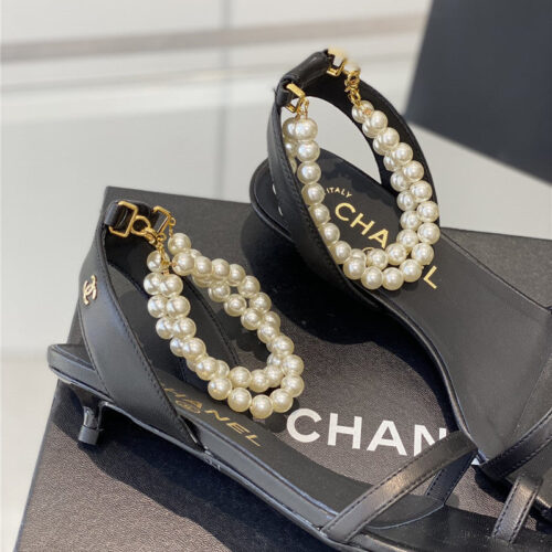 High Quality Luxury Chanel Pearl Sandals – Style 80774 product detail