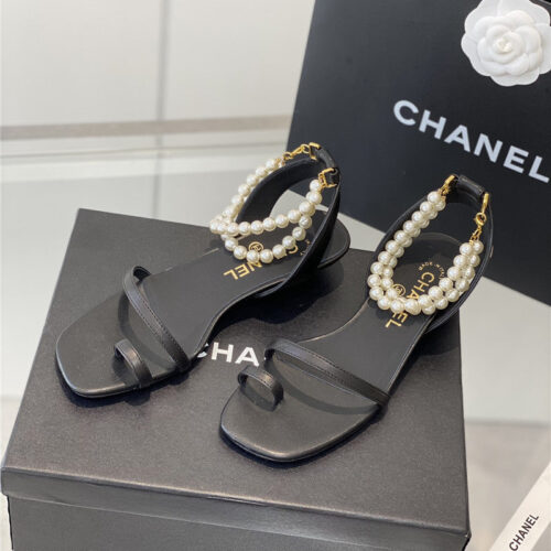 High Quality Luxury Chanel Pearl Sandals – Style 80774