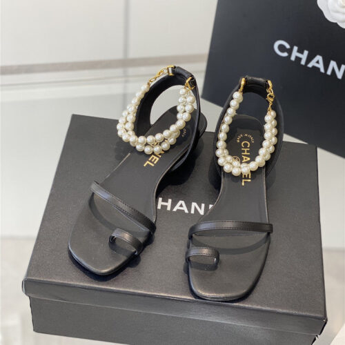 High Quality Luxury Chanel Pearl Sandals – Style 80774 product detail
