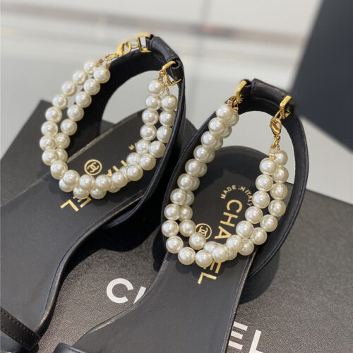 High Quality Luxury Chanel Pearl Sandals – Style 80774 product detail