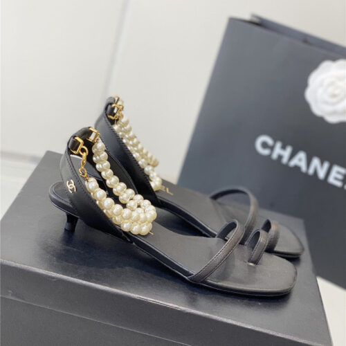 High Quality Luxury Chanel Pearl Sandals – Style 80774 product detail