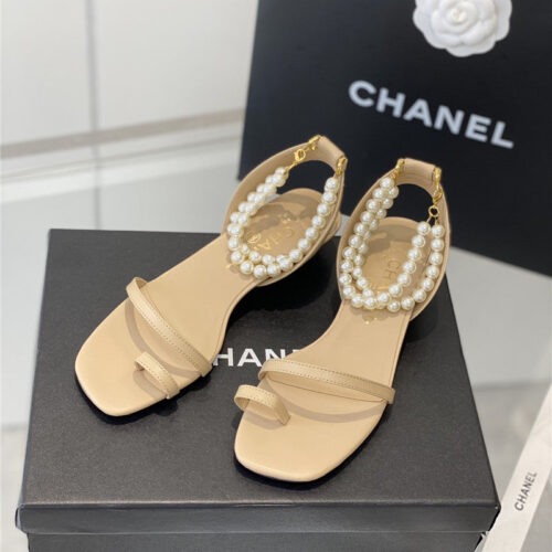 High Quality Luxury Chanel Pearl Sandals – Style 02822 alternate view