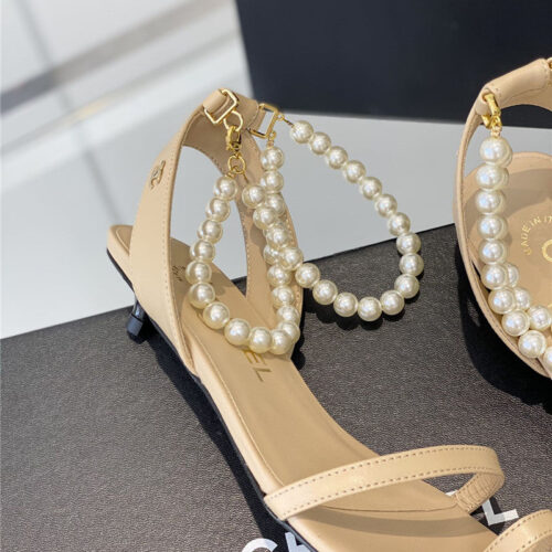 High Quality Luxury Chanel Pearl Sandals – Style 02822 product detail