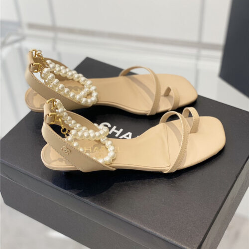High Quality Luxury Chanel Pearl Sandals – Style 02822 product detail