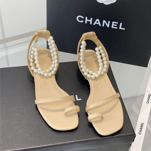 High Quality Luxury Chanel Pearl Sandals – Style 02822 product detail