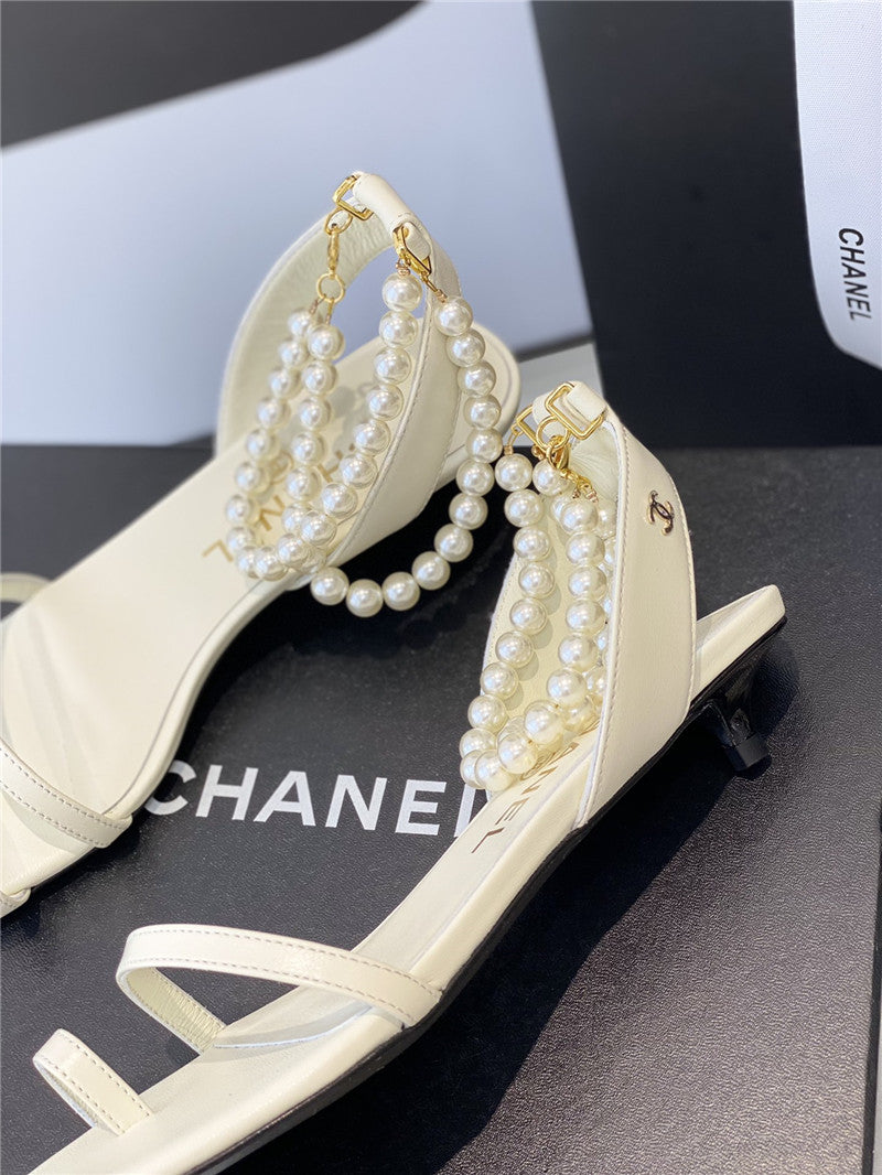 High Quality Luxury Chanel Pearl Sandals – Style 59878 product detail