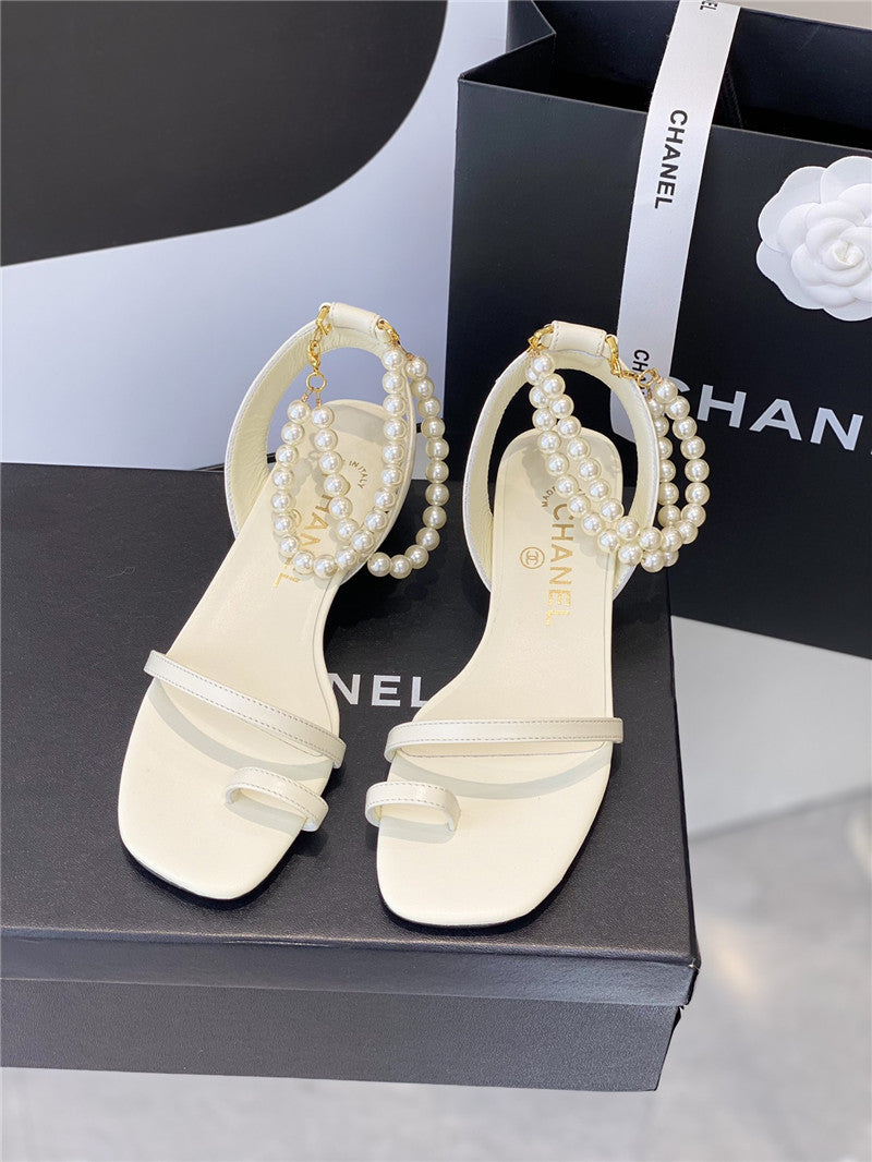 High Quality Luxury Chanel Pearl Sandals – Style 59878 product detail