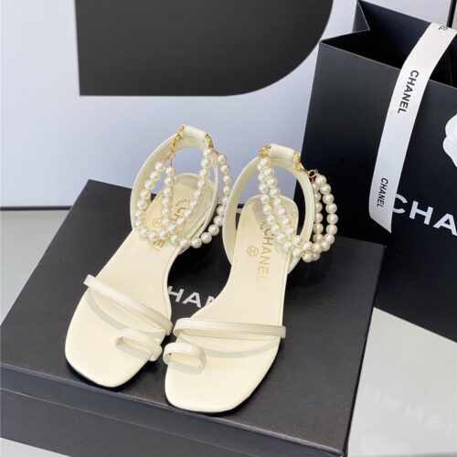 High Quality Luxury Chanel Pearl Sandals – Style 59878 product detail