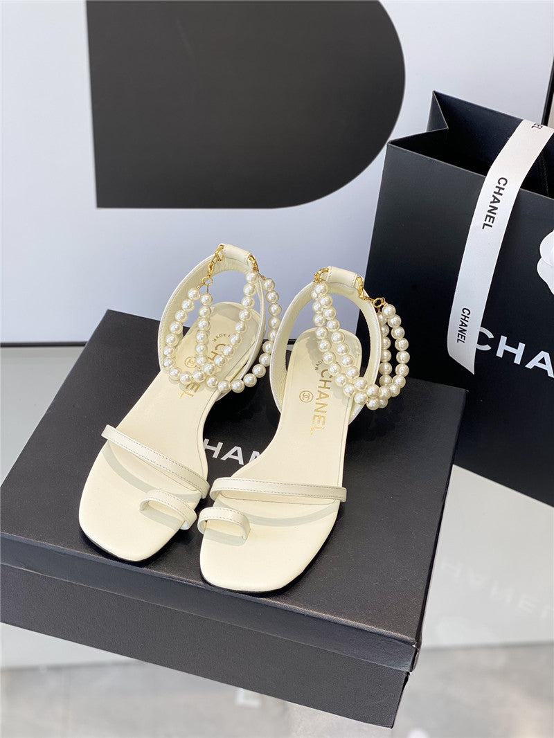 High Quality Luxury Chanel Pearl Sandals – Style 59878 product detail
