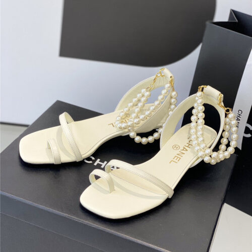High Quality Luxury Chanel Pearl Sandals – Style 59878 product detail