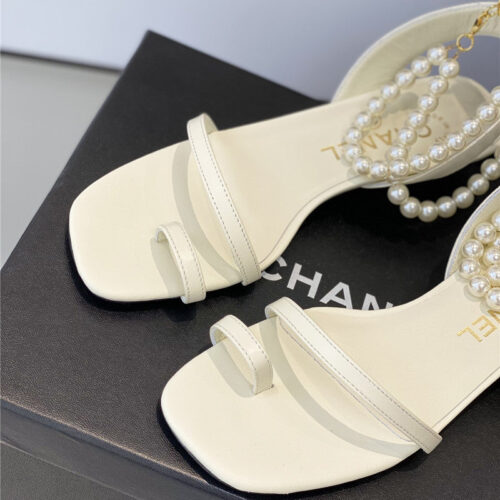 High Quality Luxury Chanel Pearl Sandals – Style 59878 product detail