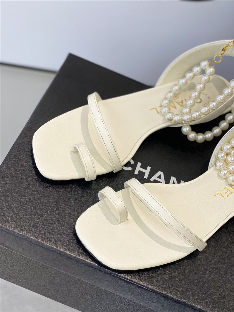 High Quality Luxury Chanel Pearl Sandals – Style 59878 product detail