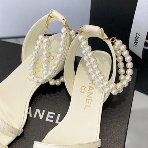 High Quality Luxury Chanel Pearl Sandals – Style 59878 product detail