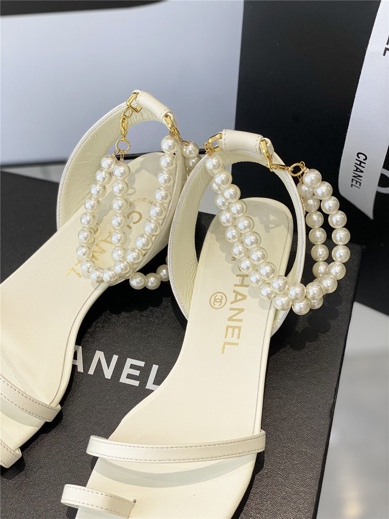 High Quality Luxury Chanel Pearl Sandals – Style 59878 product detail