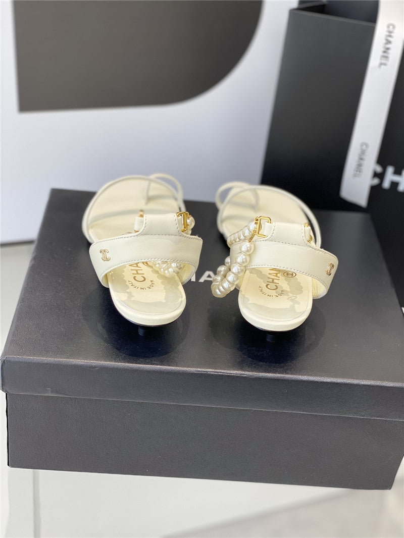 High Quality Luxury Chanel Pearl Sandals – Style 59878 product detail