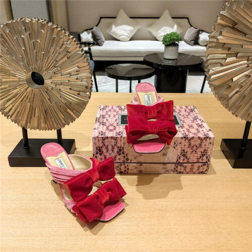 High Quality Luxury Jimmy Choo Bow Crinkle Sandals – Style 39895 product detail