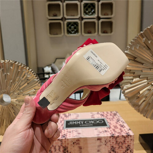 High Quality Luxury Jimmy Choo Bow Crinkle Sandals – Style 39895 product detail