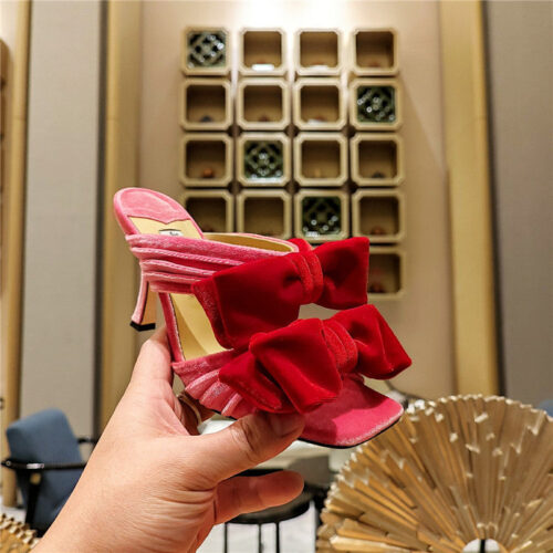 High Quality Luxury Jimmy Choo Bow Crinkle Sandals – Style 39895 product detail
