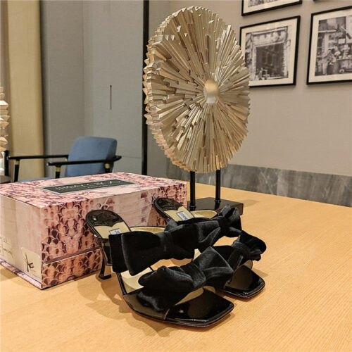 High Quality Luxury Jimmy Choo Bow Crinkle Sandals – Style 44983