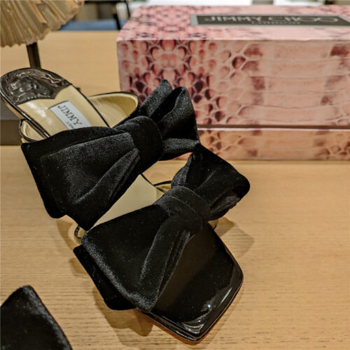 High Quality Luxury Jimmy Choo Bow Crinkle Sandals – Style 44983 product detail