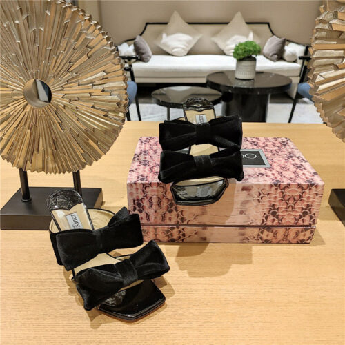 High Quality Luxury Jimmy Choo Bow Crinkle Sandals – Style 44983 product detail