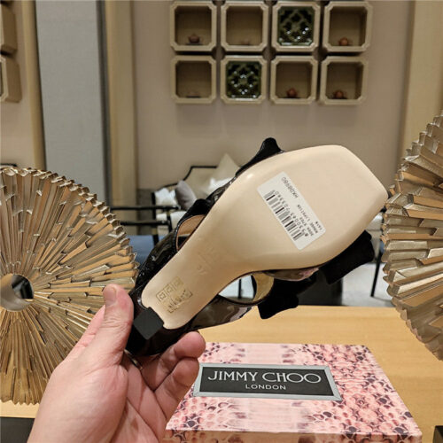 High Quality Luxury Jimmy Choo Bow Crinkle Sandals – Style 44983 product detail