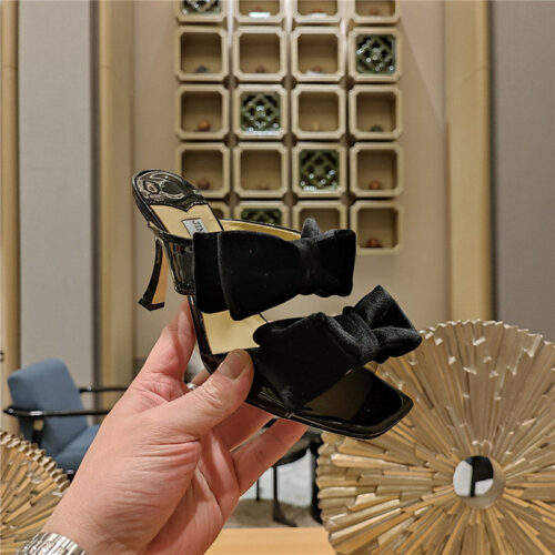 High Quality Luxury Jimmy Choo Bow Crinkle Sandals – Style 44983 product detail