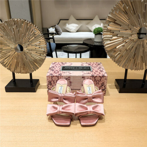 High Quality Luxury Jimmy Choo Bow Crinkle Sandals alternate view