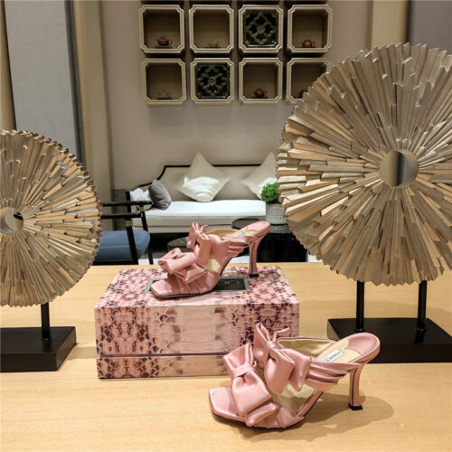 High Quality Luxury Jimmy Choo Bow Crinkle Sandals product detail