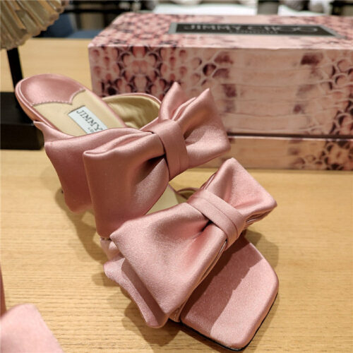 High Quality Luxury Jimmy Choo Bow Crinkle Sandals product detail
