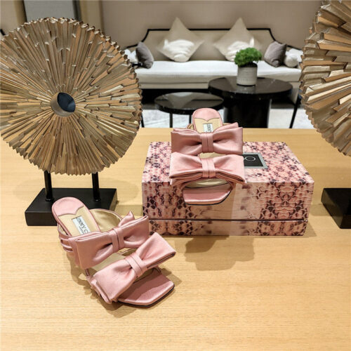 High Quality Luxury Jimmy Choo Bow Crinkle Sandals product detail