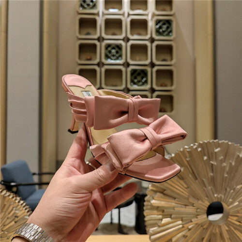 High Quality Luxury Jimmy Choo Bow Crinkle Sandals product detail
