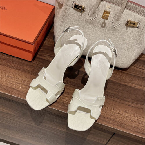 High Quality Luxury Hermes Early Spring Counter New High-Heeled Sandals – Style 15139 product detail
